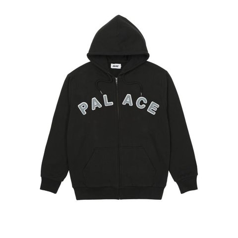 Palace FELT LETTERS ZIP HOOD BLACK