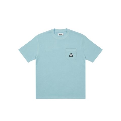 Palace WAFFLE OVERLOCK T-SHIRT LIGHT BLUE
