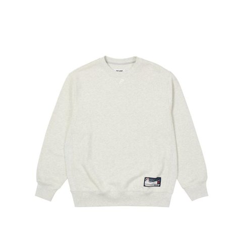 Palace P NECK CREW LIGHT GREY MARL