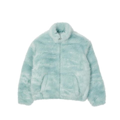 Palace FAUX FUR JACKET ICEY BLUE