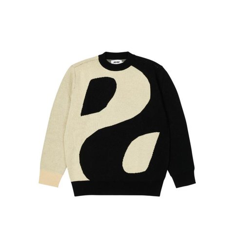 Palace YIN YANG KNIT CREAM / BLACK