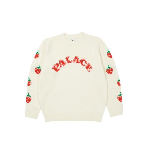 Palace STRAWBERRY KNIT WHITE