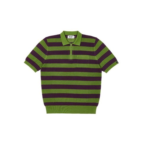Palace STRIPE MESH POLO GREEN / PURPLE