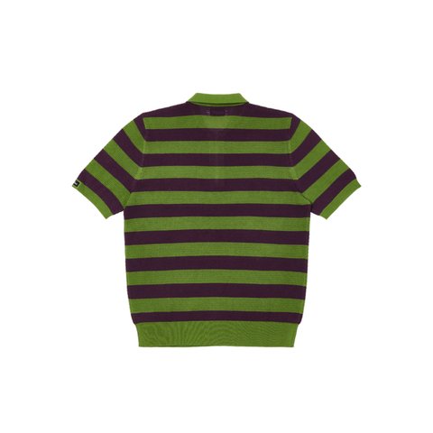 Palace STRIPE MESH POLO GREEN / PURPLE - Colorway