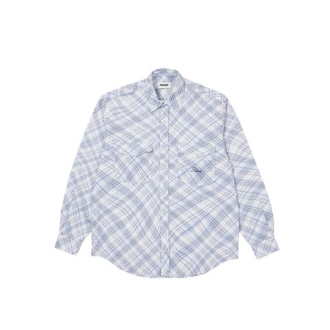 Palace WARP CHECK SHIRT BLUE