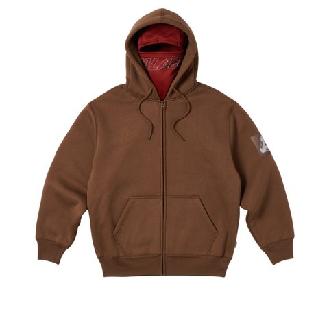 Palace FACEMASK SHEARLING THERMAL HOOD BROWN - Colorway