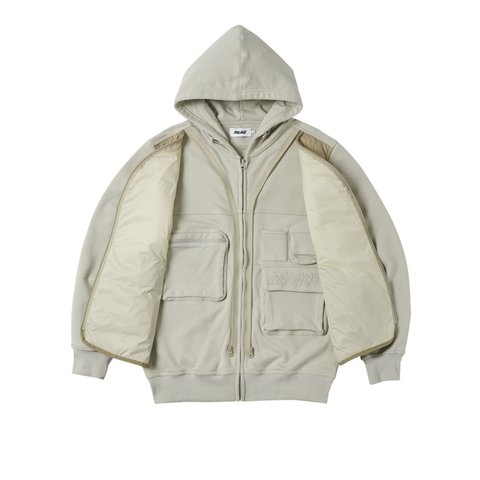Palace TACTICAL ZIP HOOD BONE - Colorway