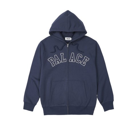 Palace OUTLINE ARCH ZIP HOOD NAVY - Colorway