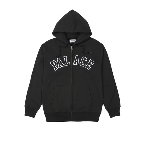 Palace OUTLINE ARCH ZIP HOOD BLACK - Colorway