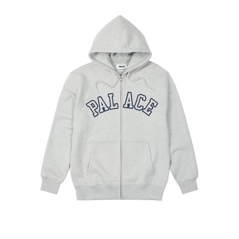 Palace OUTLINE ARCH ZIP HOOD GREY MARL - Colorway