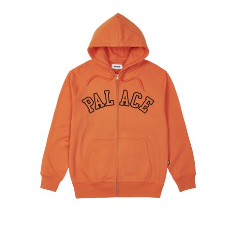 Palace OUTLINE ARCH ZIP HOOD TIGER ORANGE - Colorway