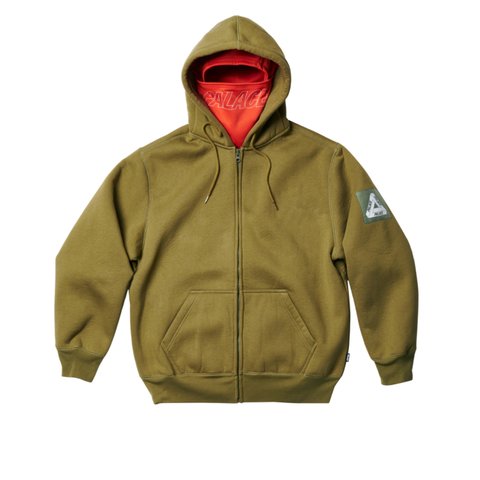 Palace FACEMASK SHEARLING THERMAL HOOD OLIVE - Colorway