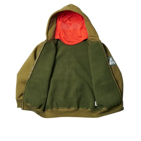 Palace FACEMASK SHEARLING THERMAL HOOD OLIVE - Colorway