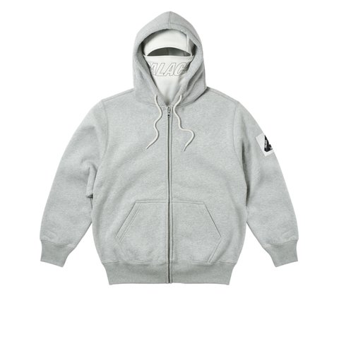 Palace FACEMASK SHEARLING THERMAL HOOD GREY - Colorway