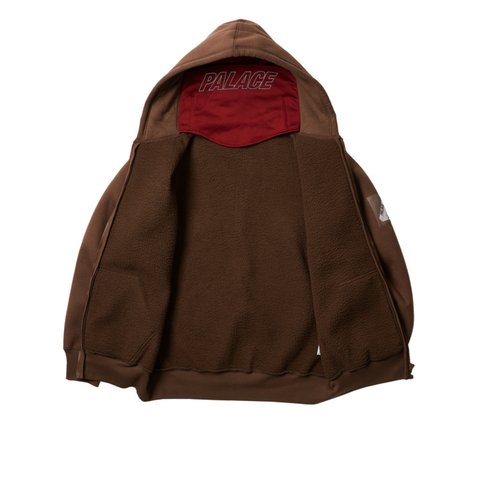 Palace FACEMASK SHEARLING THERMAL HOOD BROWN - Colorway