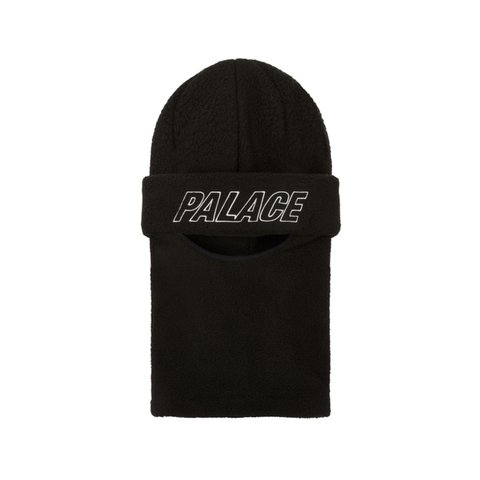 Palace FLEECE FACEWARMER BEANIE BLACK - Colorway