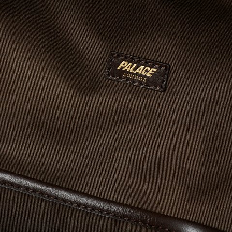 Palace PAL-M-GRAM LEATHER BACKPACK BROWN - Colorway