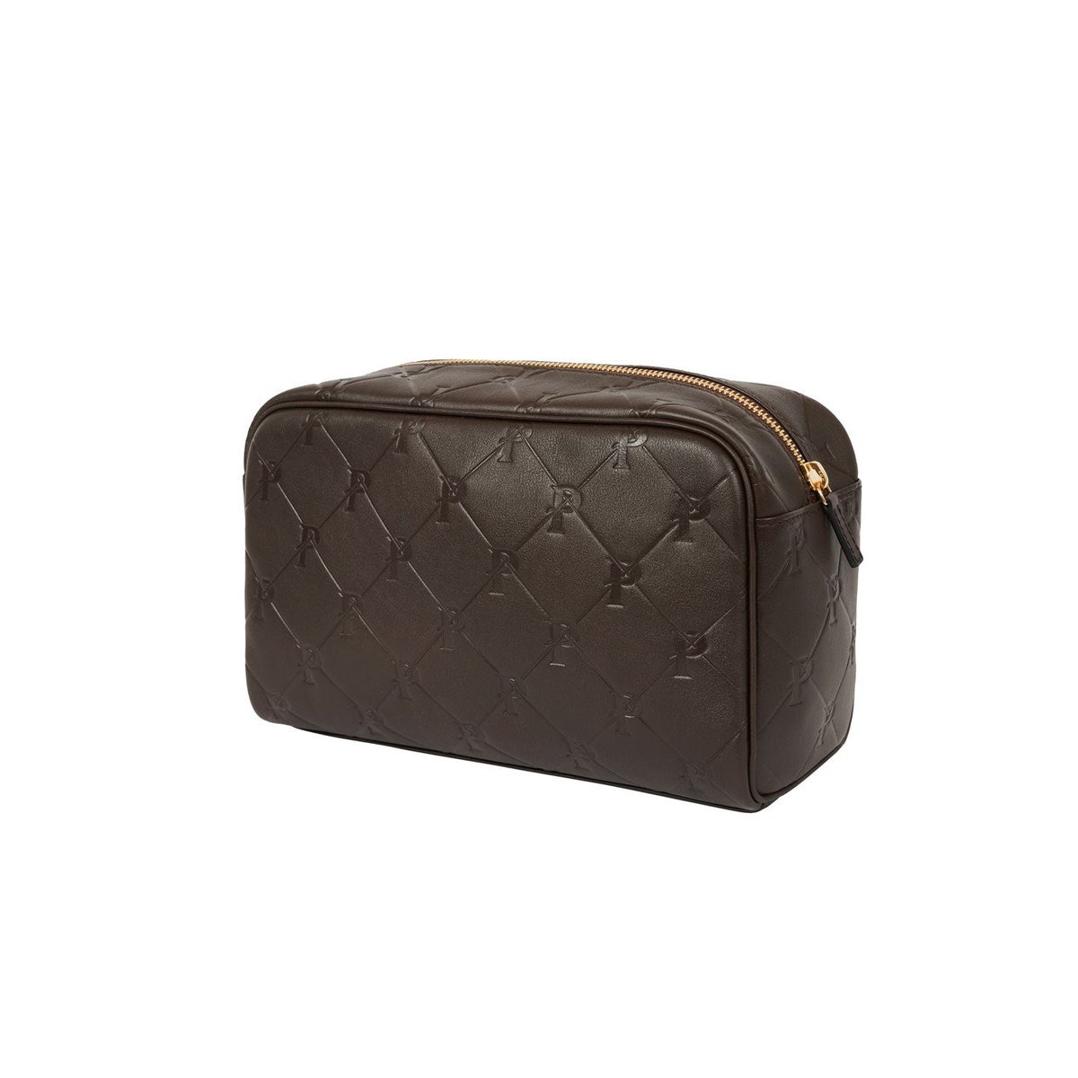 Palace PAL-M-GRAM LEATHER WASHBAG BROWN (Spring 2023) - €208.00