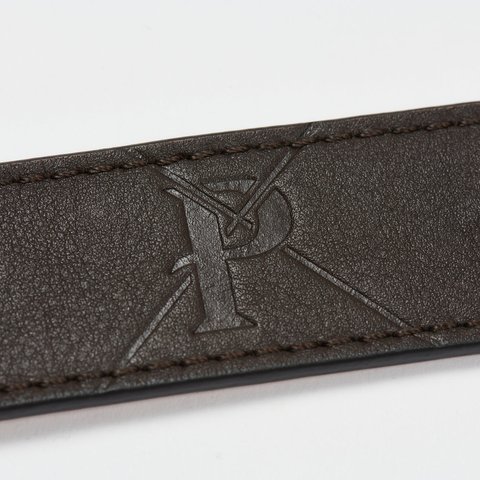 Palace PAL-M-GRAM LEATHER BELT BROWN - Colorway