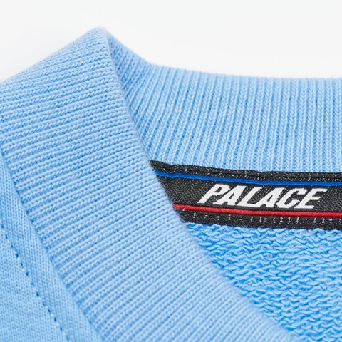 Palace BASICALLY A CREW FLEXY BLUE - Colorway