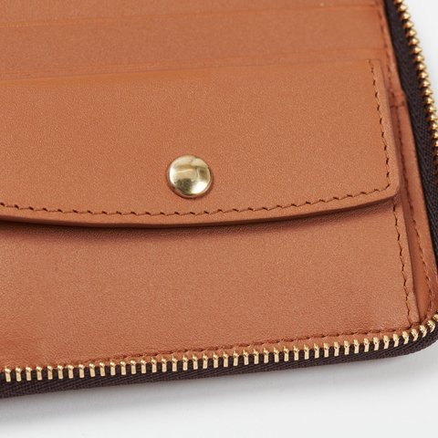 Palace PAL-M-GRAM LEATHER ZIP WALLET BROWN - Colorway