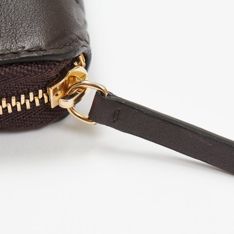 Palace PAL-M-GRAM LEATHER ZIP WALLET BROWN - Colorway