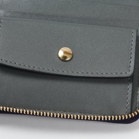 Palace PAL-M-GRAM LEATHER ZIP WALLET MIDNIGHT BLUE - Colorway