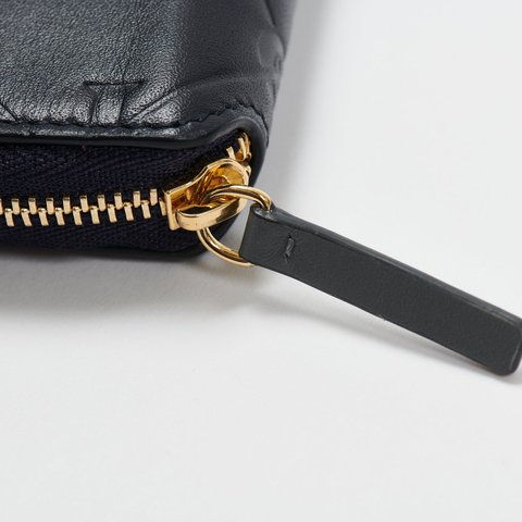 Palace PAL-M-GRAM LEATHER ZIP WALLET MIDNIGHT BLUE - Colorway