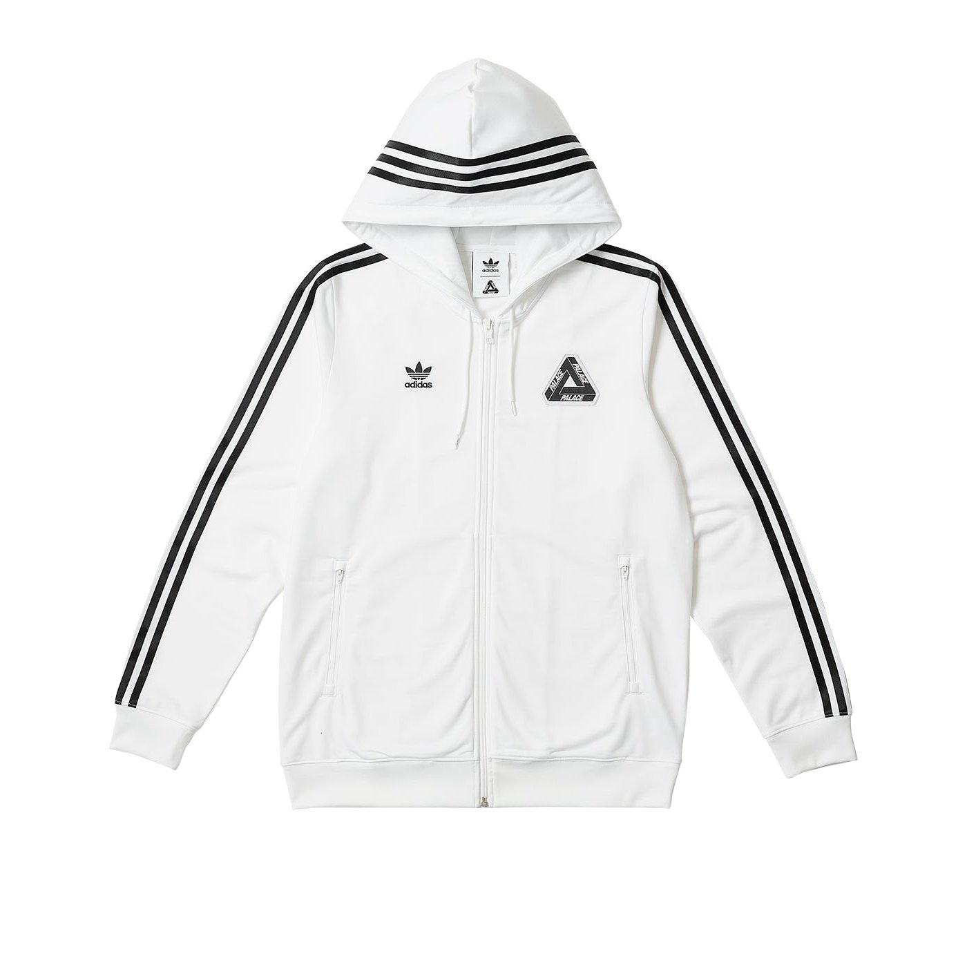 ADIDAS PALACE HOODED FIREBIRD TRACK TOP WHITE