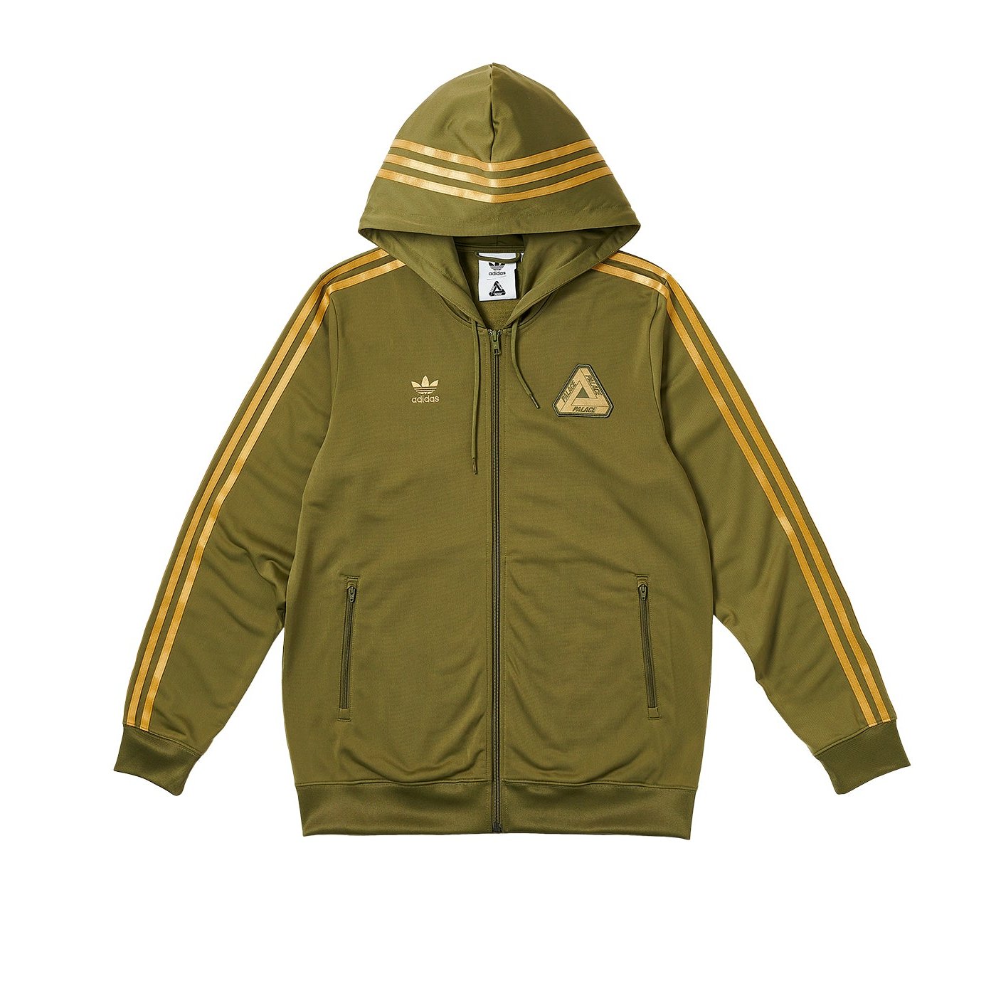 ADIDAS PALACE HOODED FIREBIRD TRACK TOP OLIVE