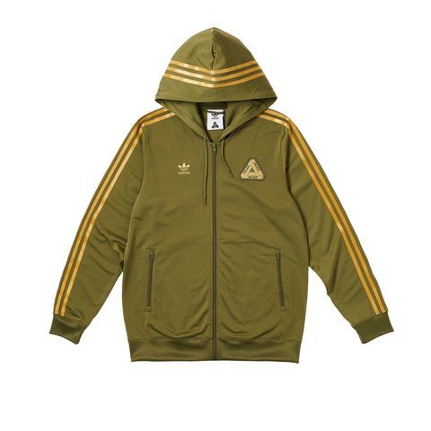 ADIDAS PALACE HOODED FIREBIRD TRACK TOP OLIVE