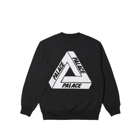 Palace FLEECE TRI-FERG CREW BLACK - Colorway
