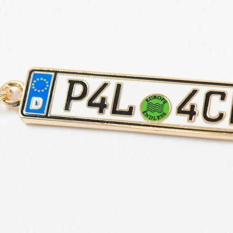 PLATE KEYRING EU