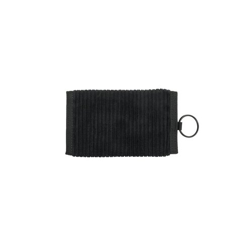 CORDUROY TRI WALLET BLACK