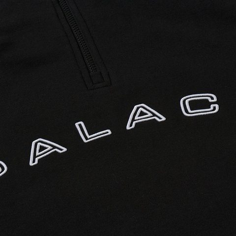 Palace SPORT PIPED 1/4 ZIP BLACK - Colorway