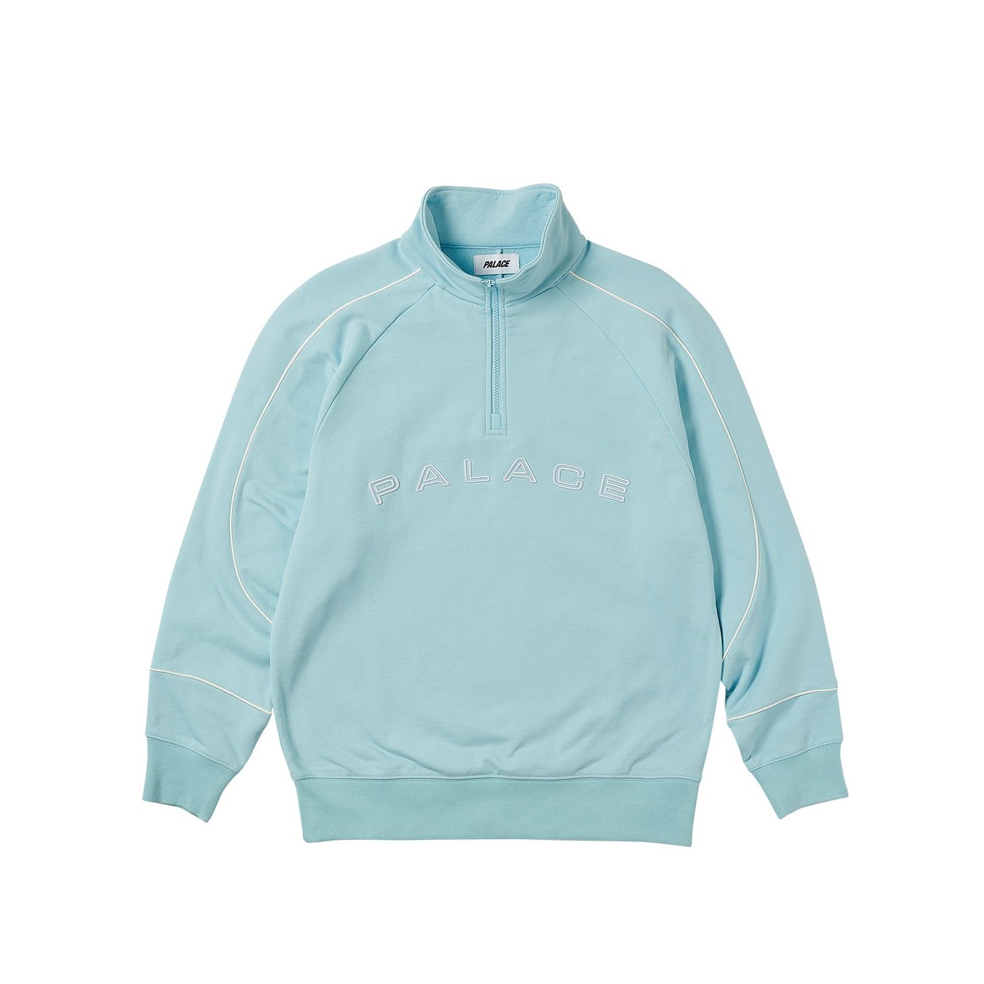 SPORT PIPED 1/4 ZIP CRYSTALISED BLUE