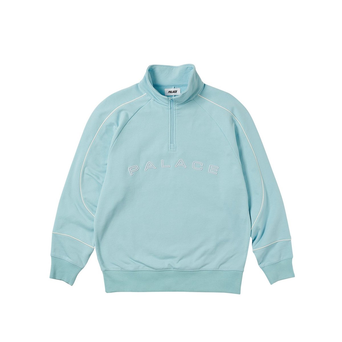 SPORT PIPED 1/4 ZIP CRYSTALISED BLUE