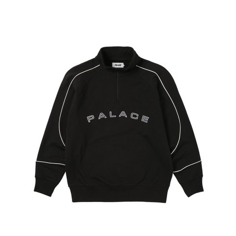 Palace SPORT PIPED 1/4 ZIP BLACK - Colorway