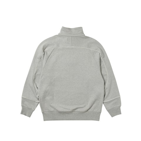 Palace SPORT PIPED 1/4 ZIP GREY MARL - Colorway