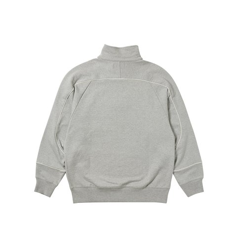 Palace SPORT PIPED 1/4 ZIP GREY MARL - Colorway