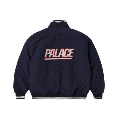 REVERSIBLE QUILTED SPORTS BOMBER NAVY