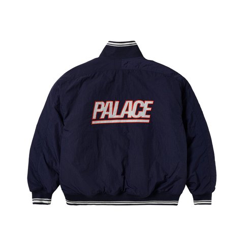 REVERSIBLE QUILTED SPORTS BOMBER NAVY