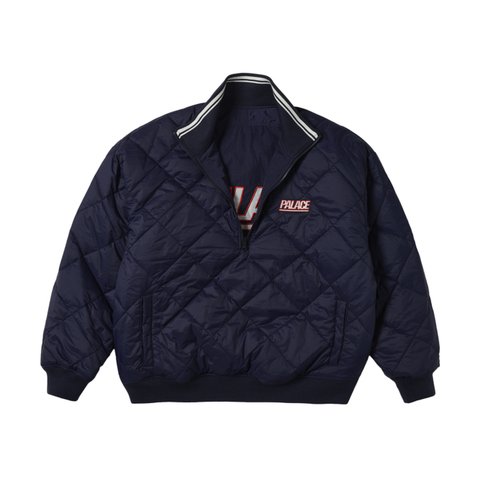 REVERSIBLE QUILTED SPORTS BOMBER NAVY