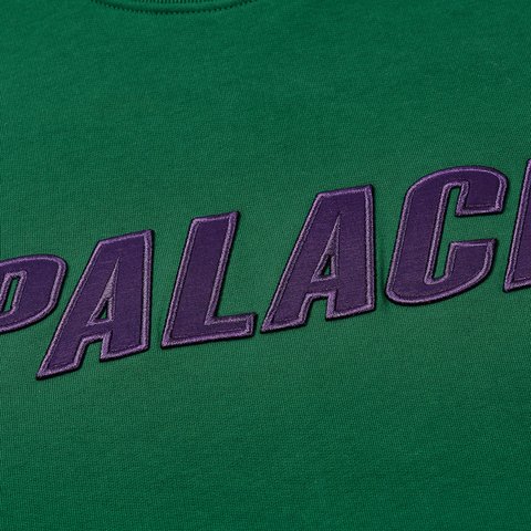 Palace IRIDESCENT APPLIQUE CREW HUNTSMAN - Colorway