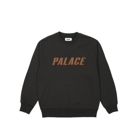 Palace IRIDESCENT APPLIQUE CREW BLACK - Colorway