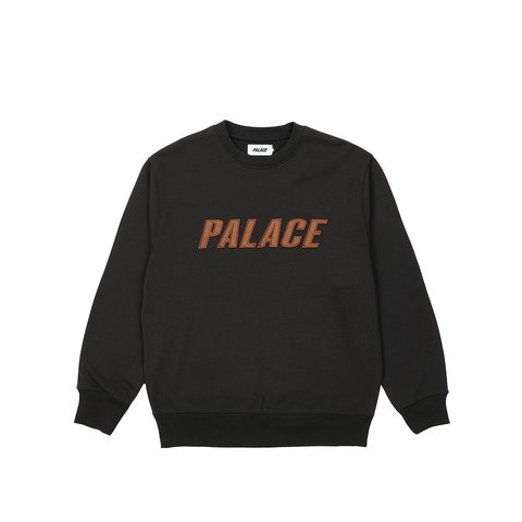Palace IRIDESCENT APPLIQUE CREW BLACK - $148.00