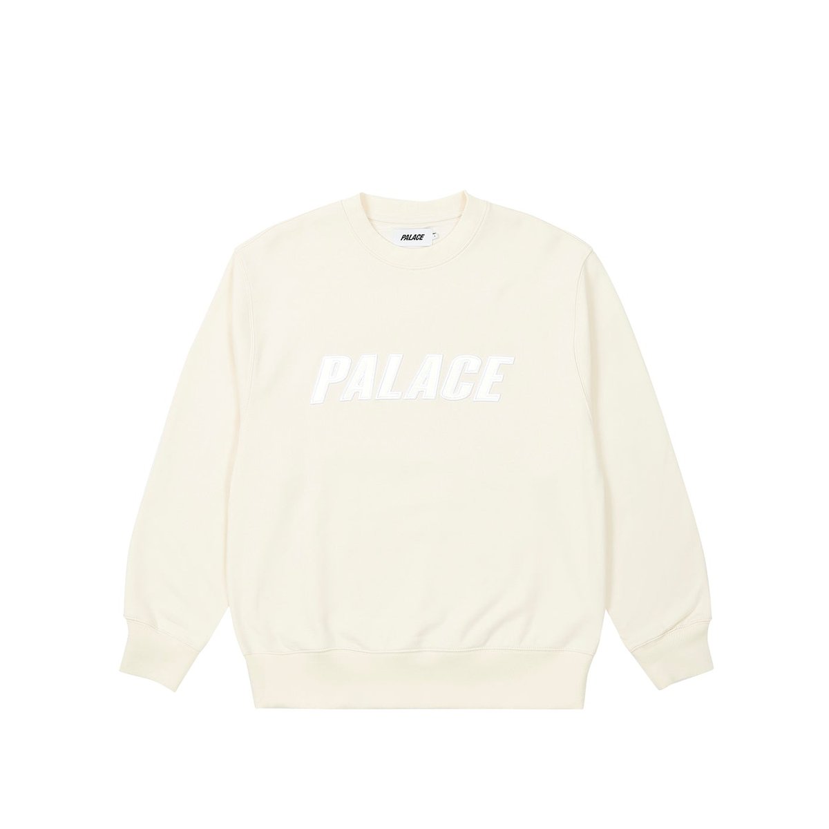 Palace IRIDESCENT APPLIQUE CREW SOFT WHITE (Spring 2023) - $148.00