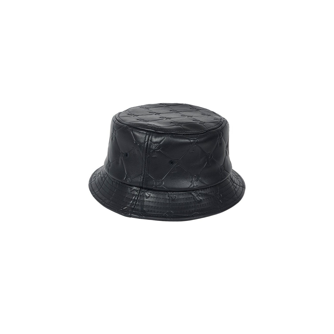 PAL-M-GRAM LEATHER BUCKET HAT MIDNIGHT BLUE