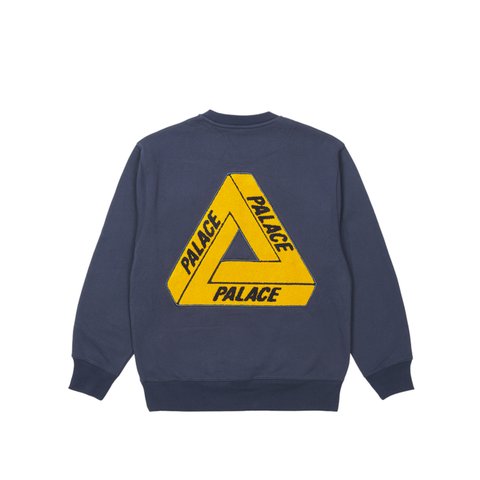 Palace FLEECE TRI-FERG CREW NAVY - Colorway