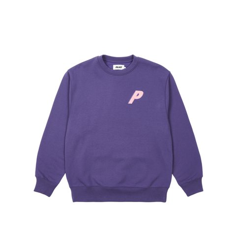 Palace FLEECE TRI-FERG CREW PERFECT PURPLE - Colorway